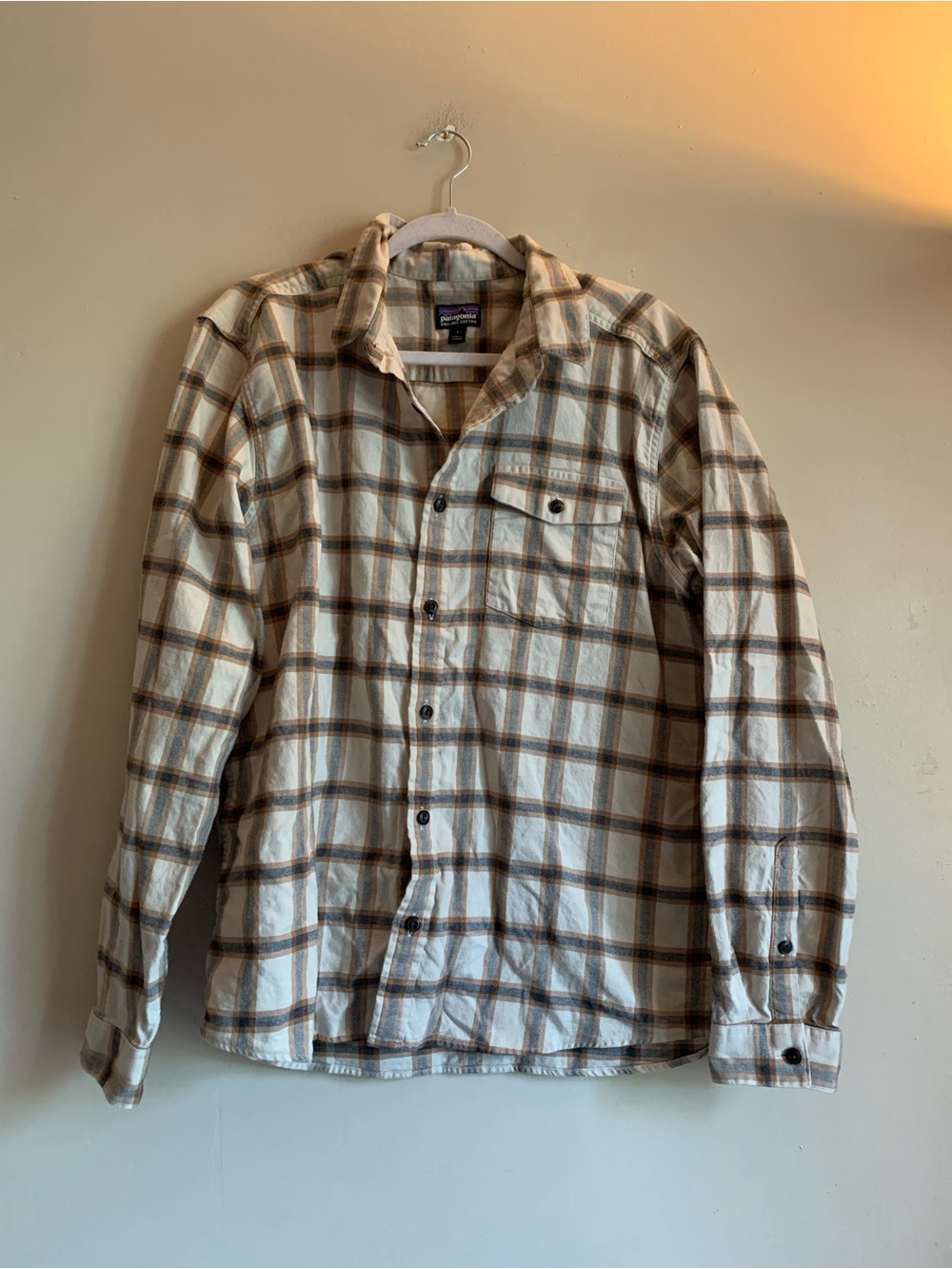 Patagonia Men's Plaid Lightweight Shirt Jacket Button Down Top Fall Size Large